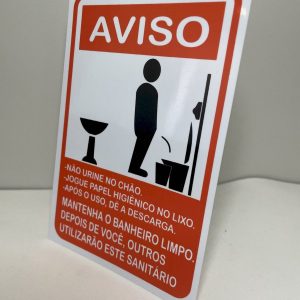 Placa AVISO BANHEIRO /MASCULINO Ref.: 125